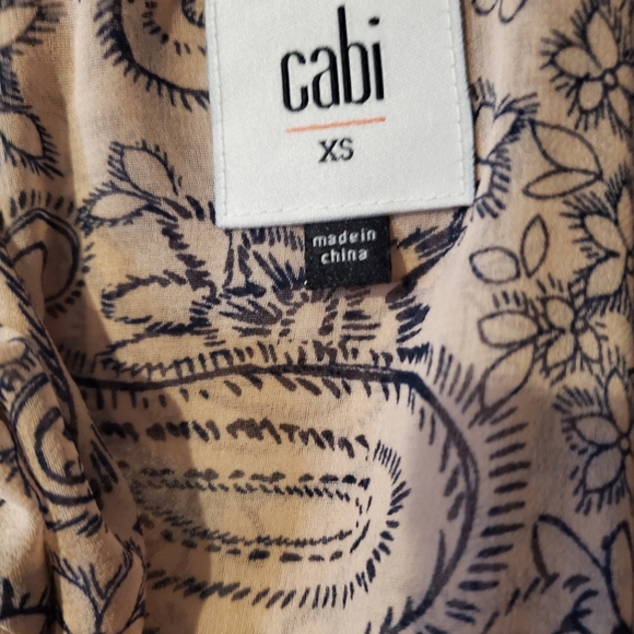 Cabi Paisley/Floral Print Dress Size XS With Elastic Band at Waist Sleeveless - Picture 4 of 5
